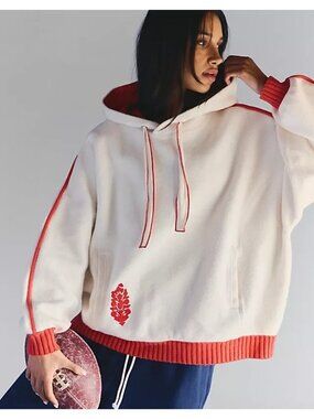 Free People Reset Fleece Hoodie Gorpcore Retro Athleisure Preppy Cozy Womens XS